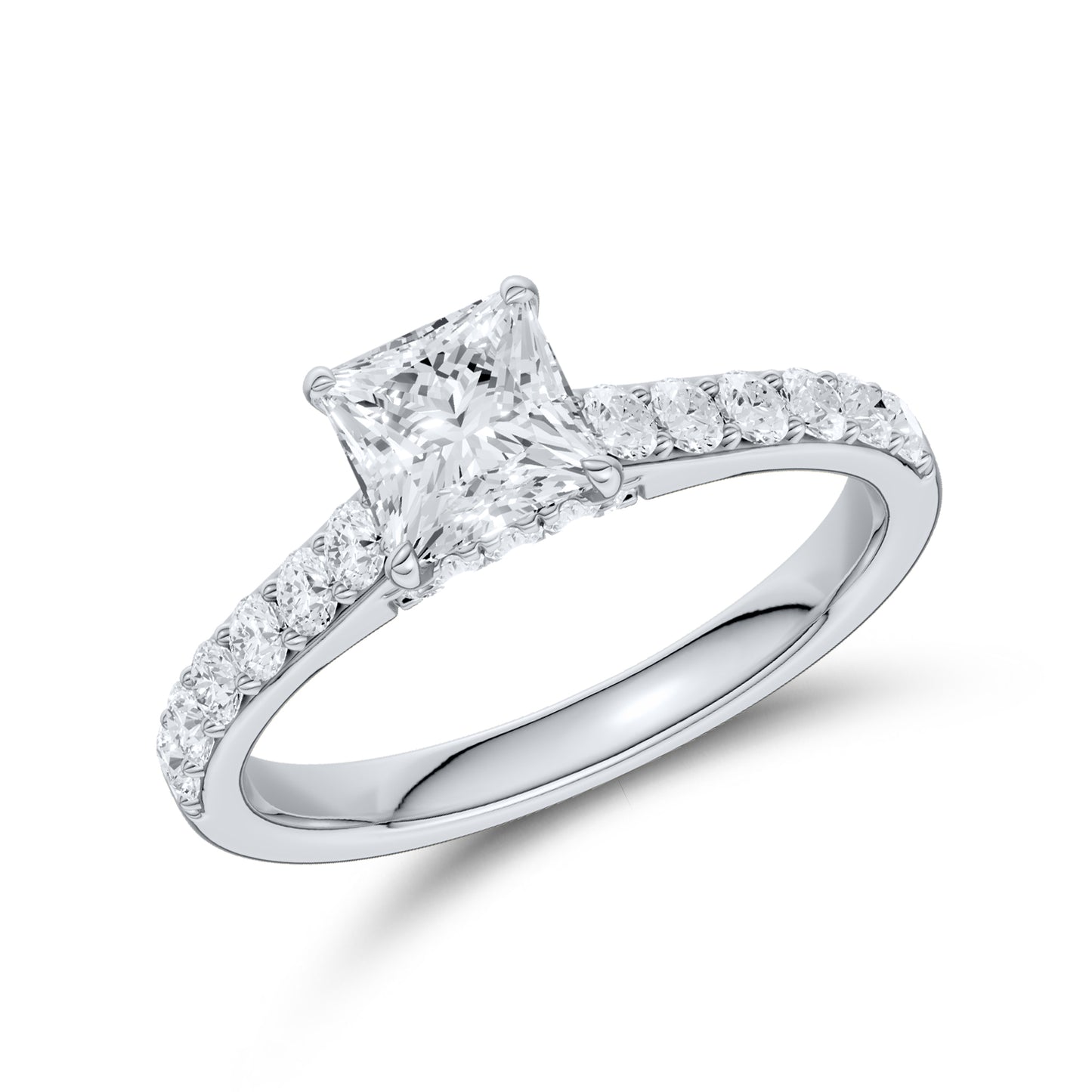 14kt White Gold 1.50 ctw Lab Diamond Solitaire Ring