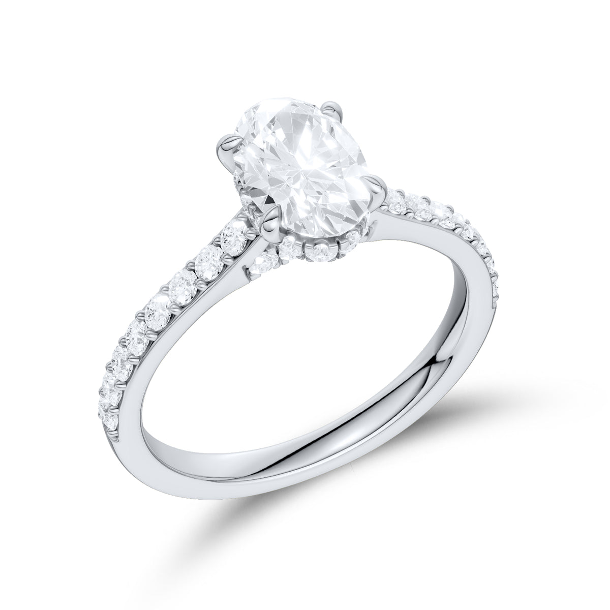 14kt White Gold 1.50 ctw Lab Diamond Solitaire Ring