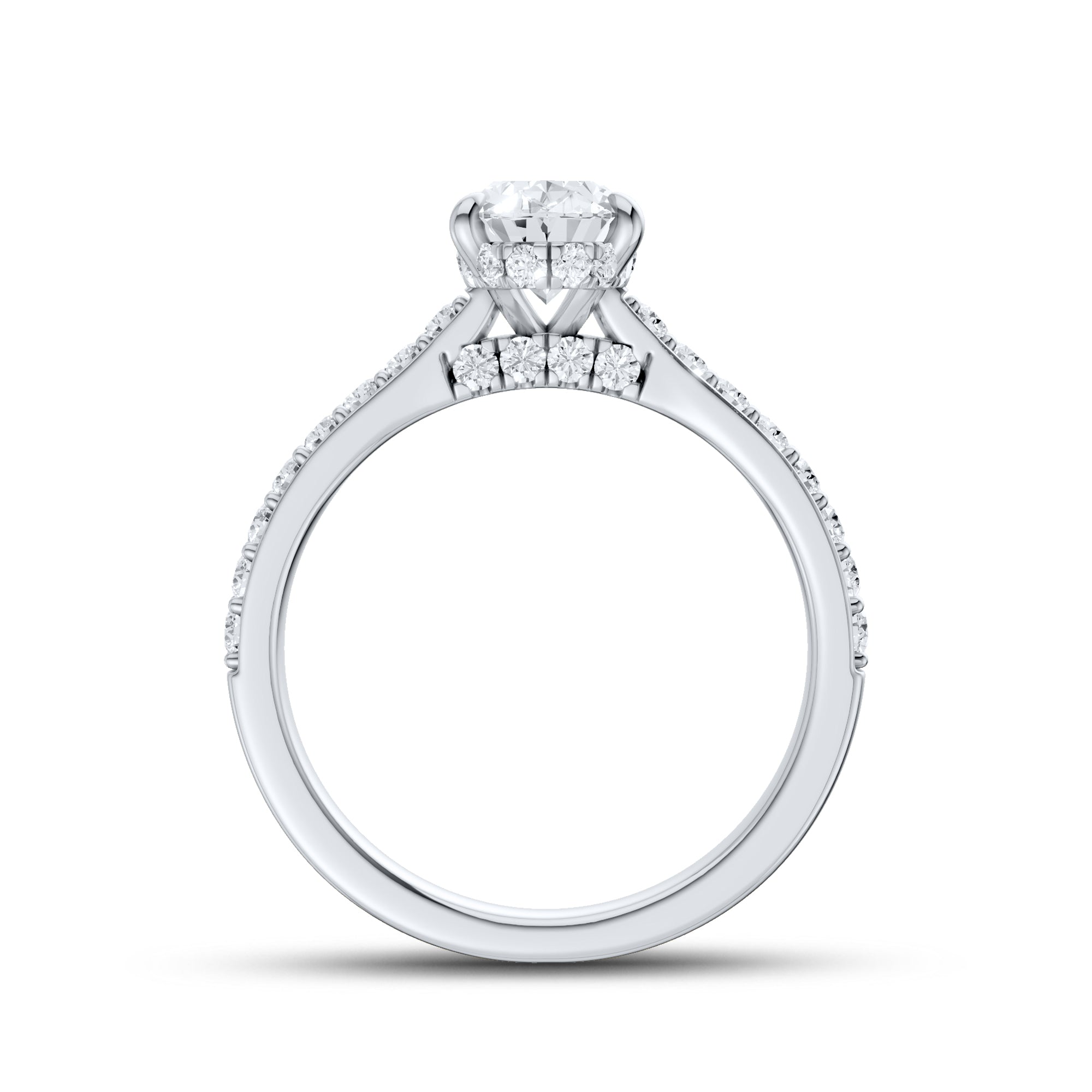14kt White Gold 1.50 ctw Lab Diamond Solitaire Ring