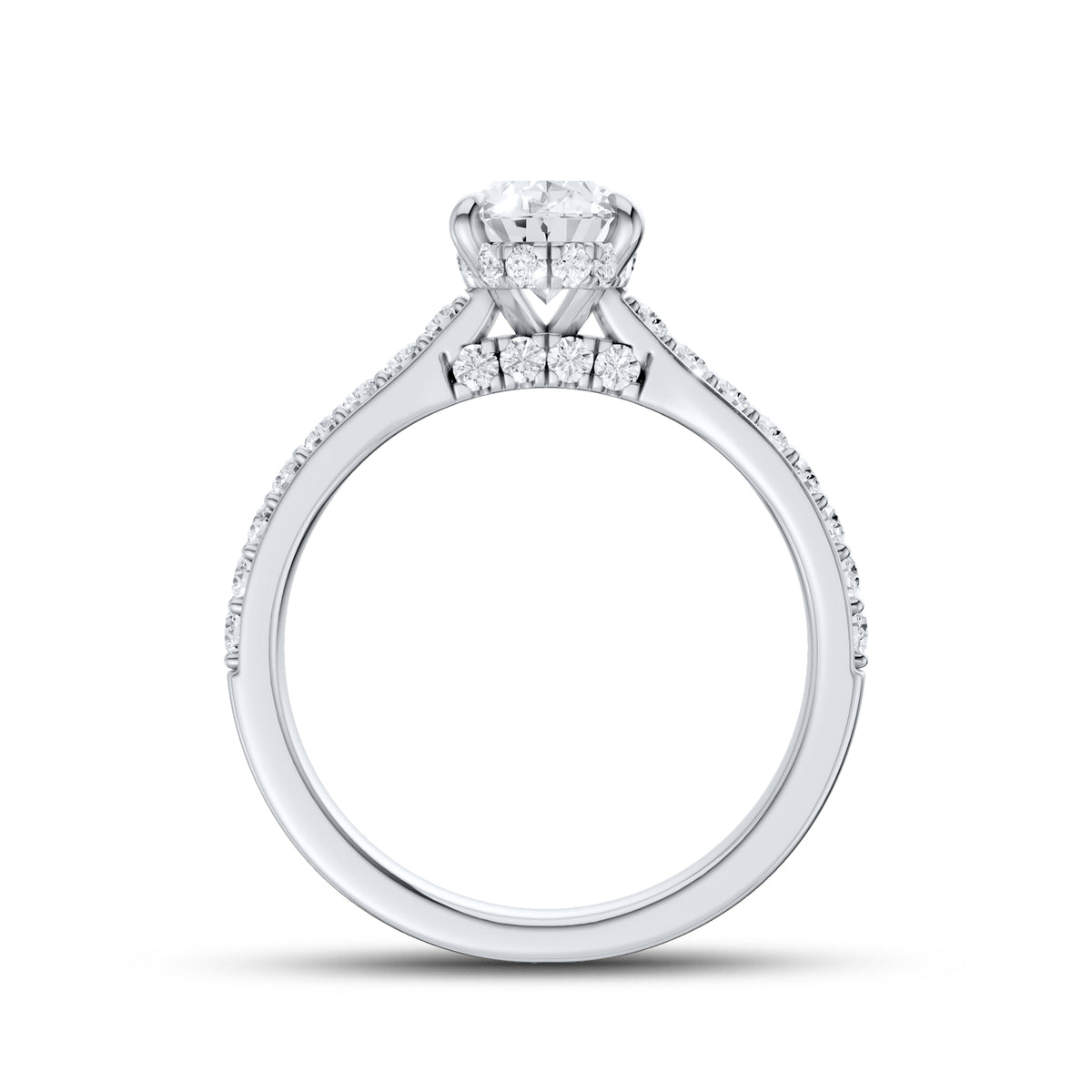 14kt White Gold 1.50 ctw Lab Diamond Solitaire Ring
