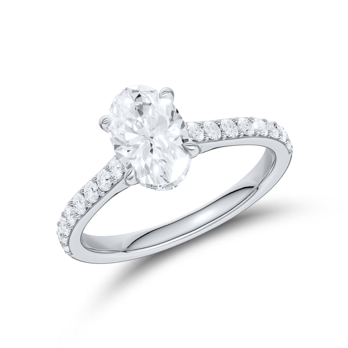 14kt White Gold 1.50 ctw Lab Diamond Solitaire Ring