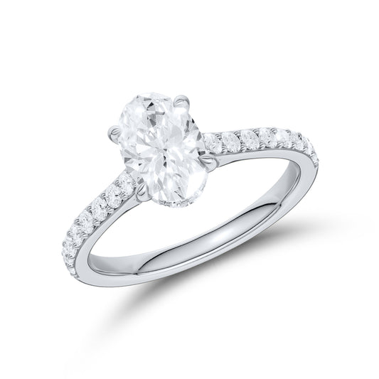 14kt White Gold 1.50 ctw Lab Diamond Solitaire Ring