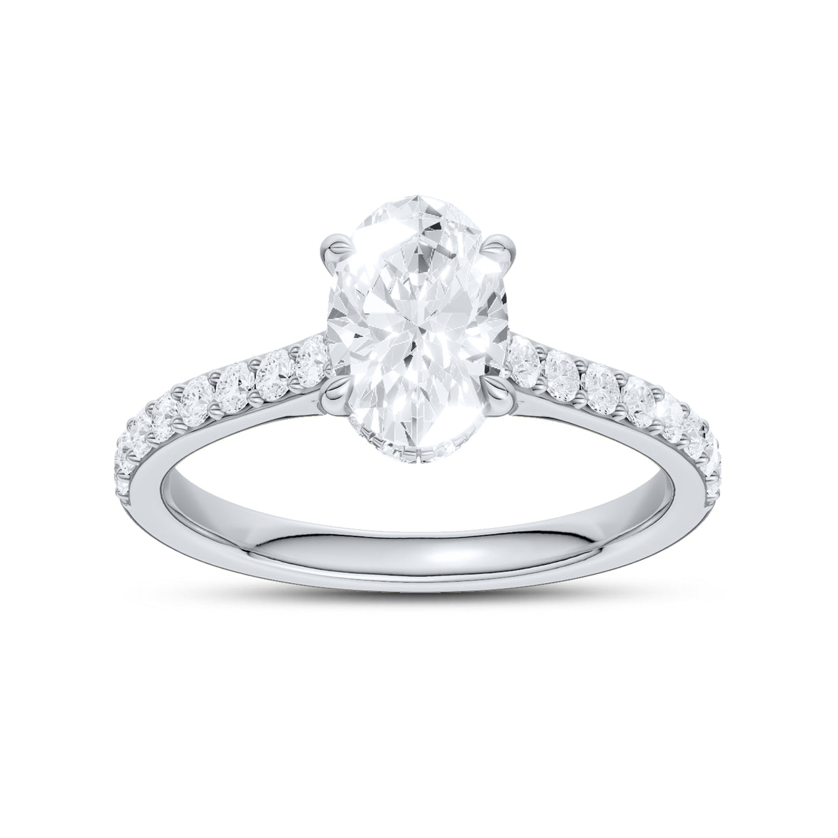 14kt White Gold 1.50 ctw Lab Diamond Solitaire Ring