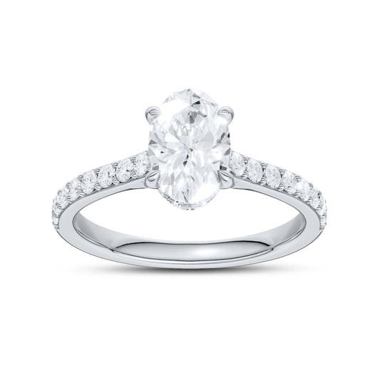 14kt White Gold 1.50 ctw Lab Diamond Solitaire Ring