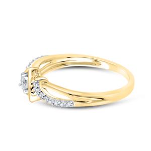 14K Yellow Gold 0.10 CTW Diamond Heart Ring