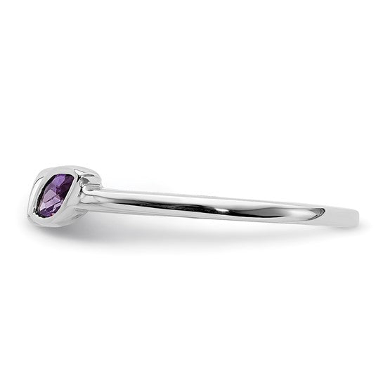 14kt White Gold Marquise Amethyst and Citrine Ring