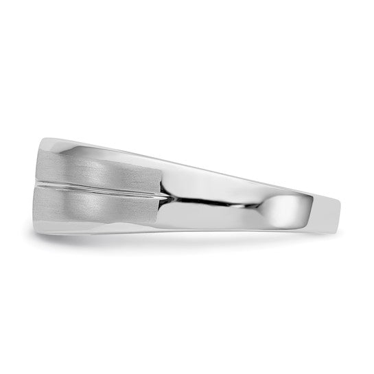 14kt White Gold Diamond Mens Ring