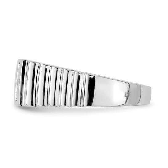 14kt White Gold Diamond Mens Ring