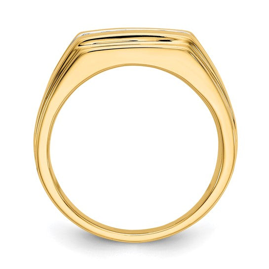 14kt Yellow Gold Diamond 6-stone Mens Ring