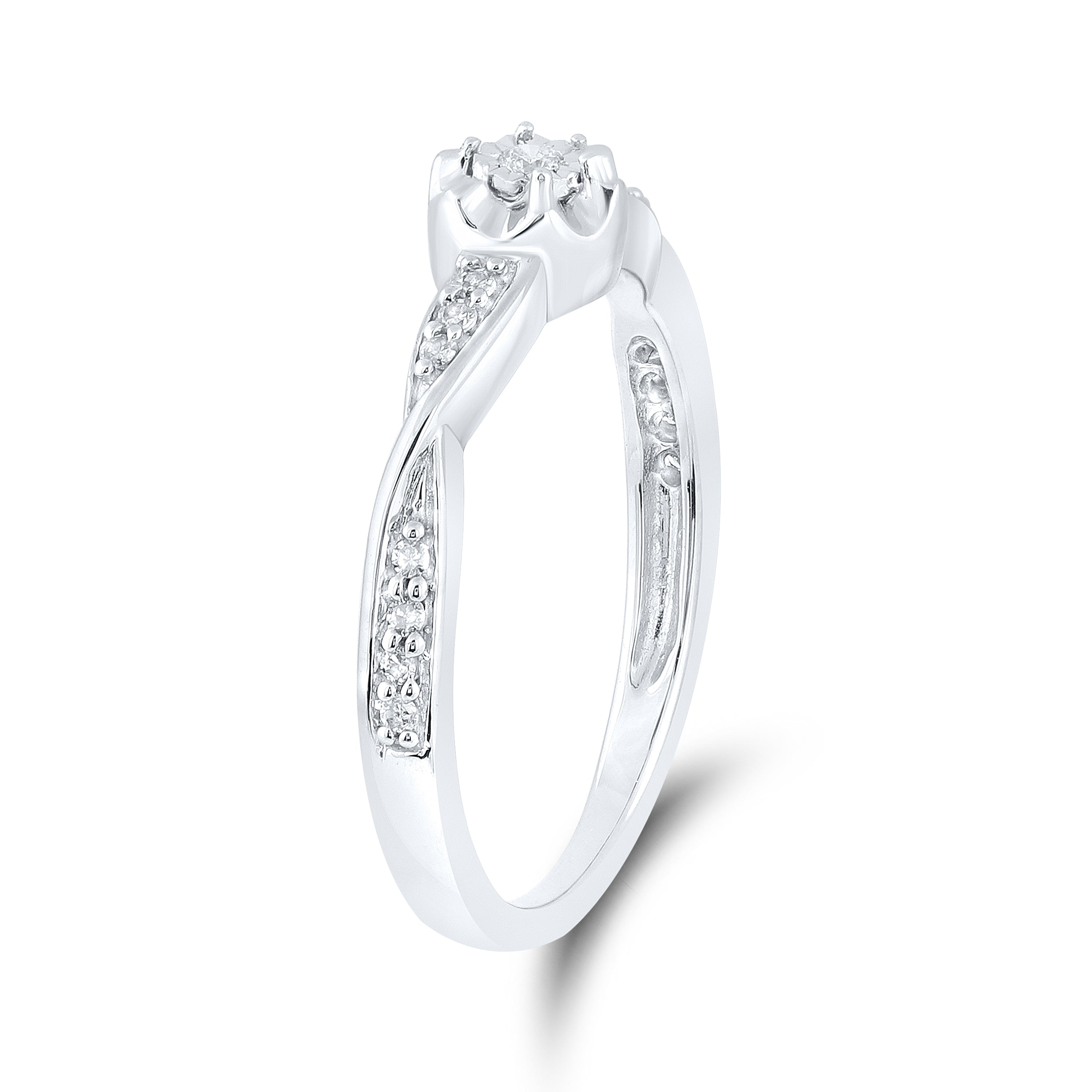 14kt Yellow Gold 0.10 CTW Natural Diamond Promise Ring