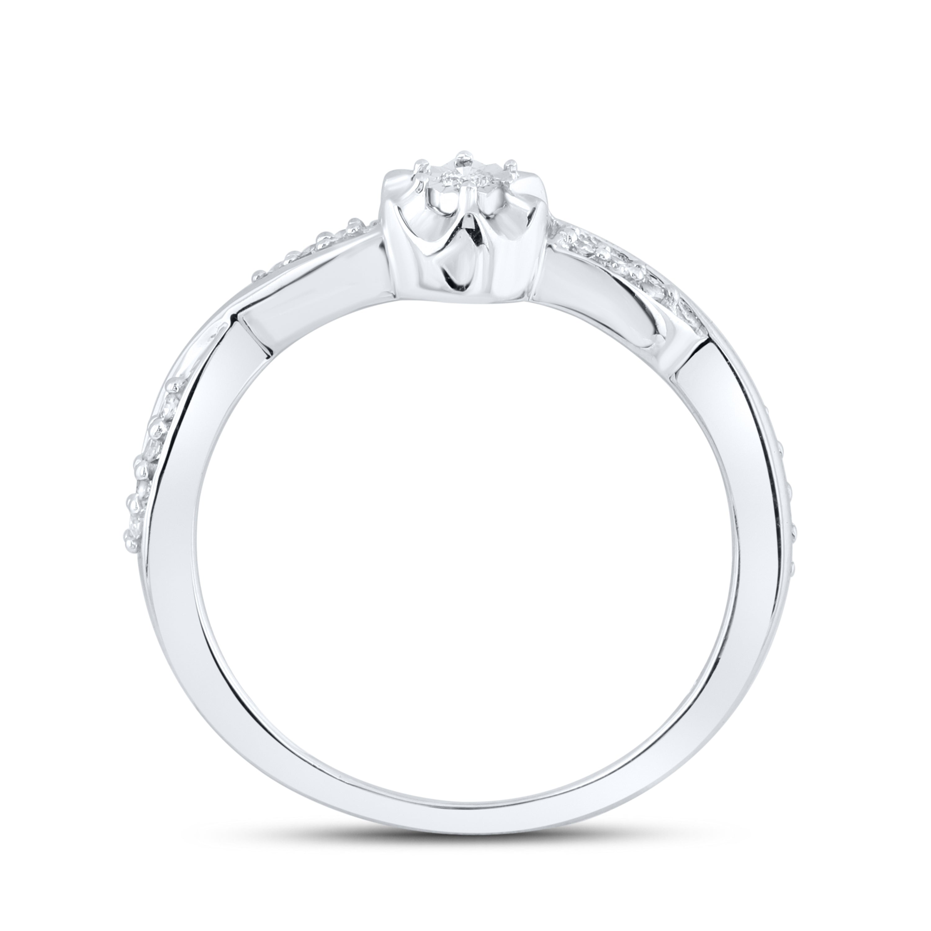 14kt Yellow Gold 0.10 CTW Natural Diamond Promise Ring