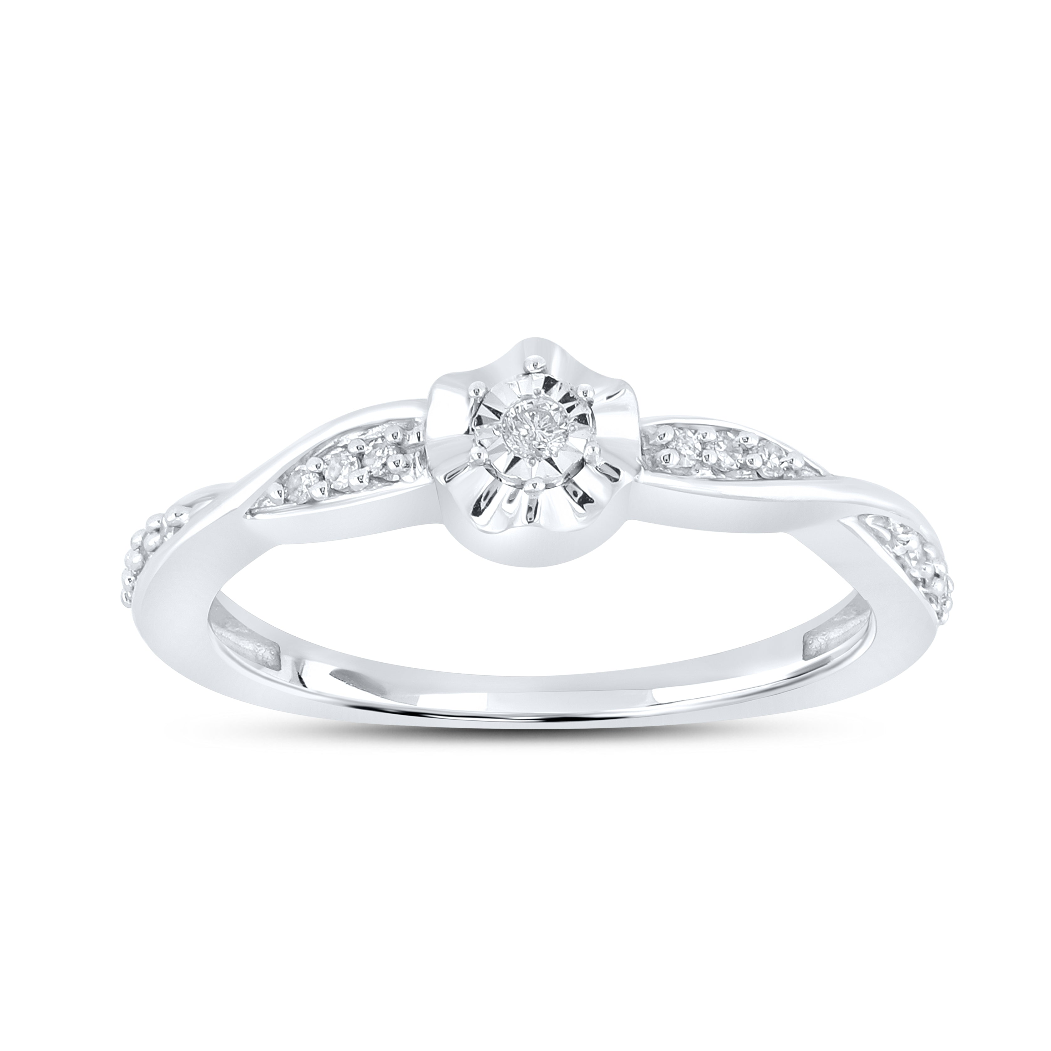 14kt Yellow Gold 0.10 CTW Natural Diamond Promise Ring