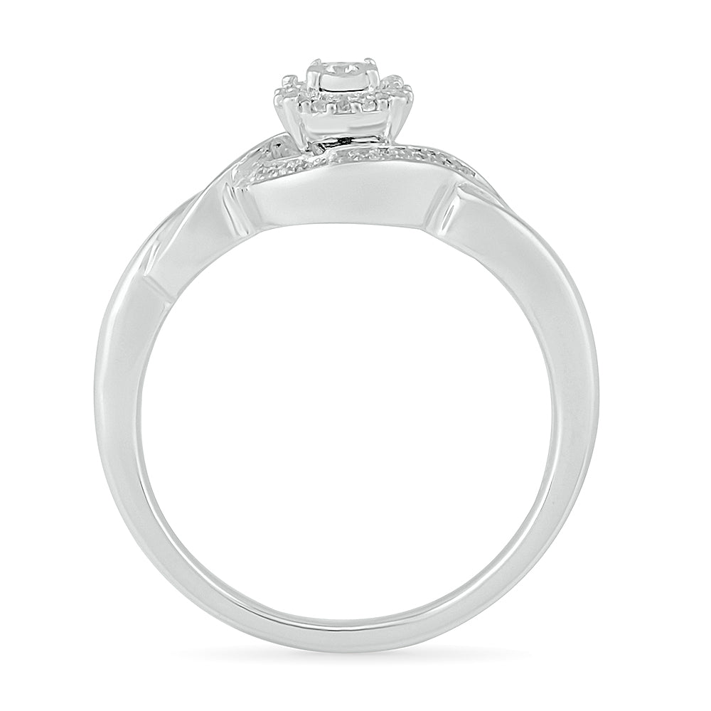 14K White  Gold 0.10 ctw Diamond Promise Ring