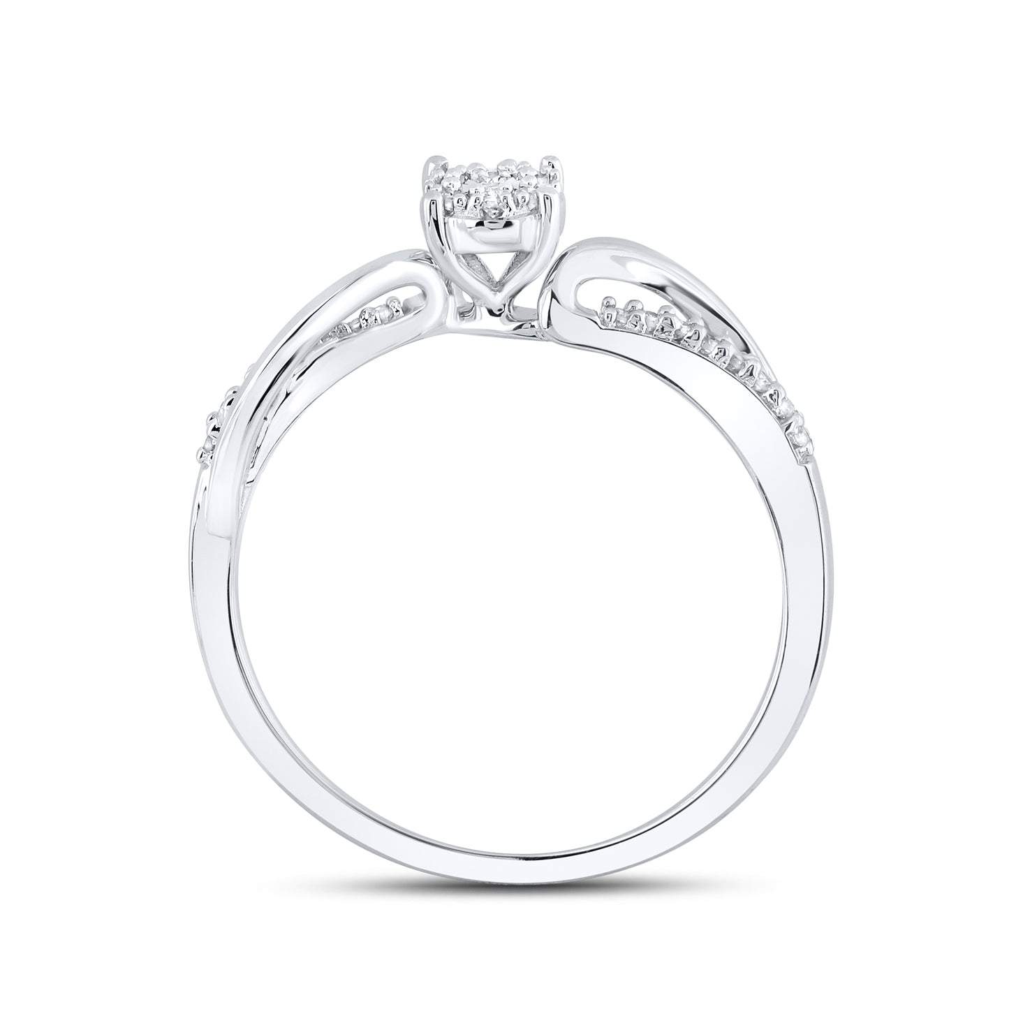 14kt White Gold 0.10 CTW Natural Diamond Promise Ring