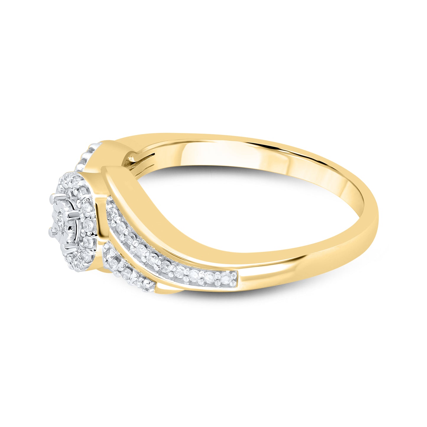 14kt Yellow Gold 0.20 CTW Natural Diamond Promise Ring