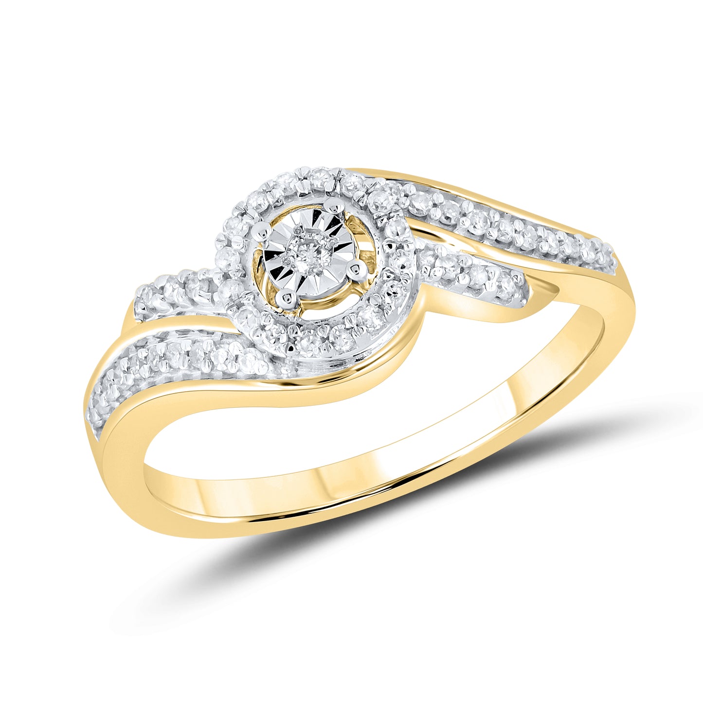 14kt Yellow Gold 0.20 CTW Natural Diamond Promise Ring