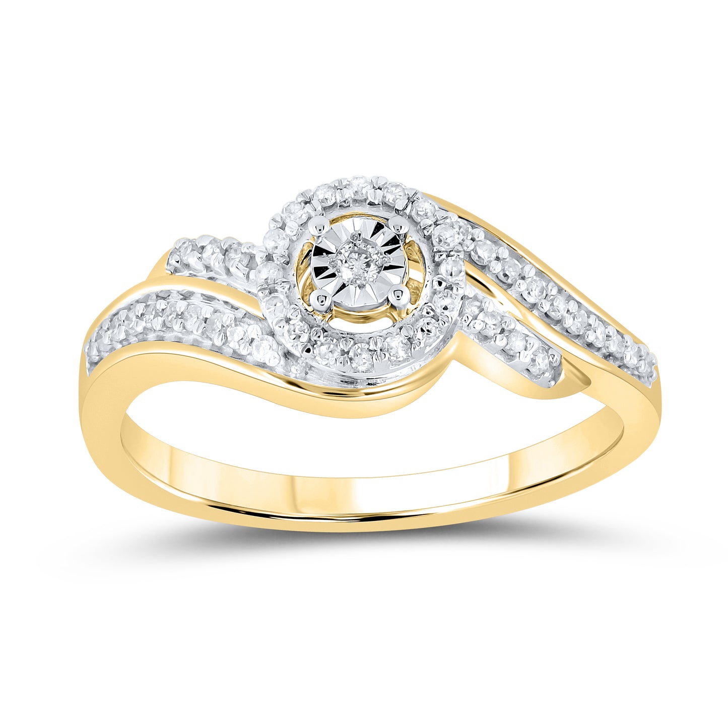 14kt Yellow Gold 0.20 CTW Natural Diamond Promise Ring