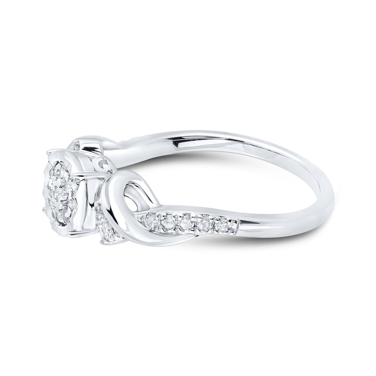 14kt White Gold 0.16 CTW Natural Diamond Promise Ring