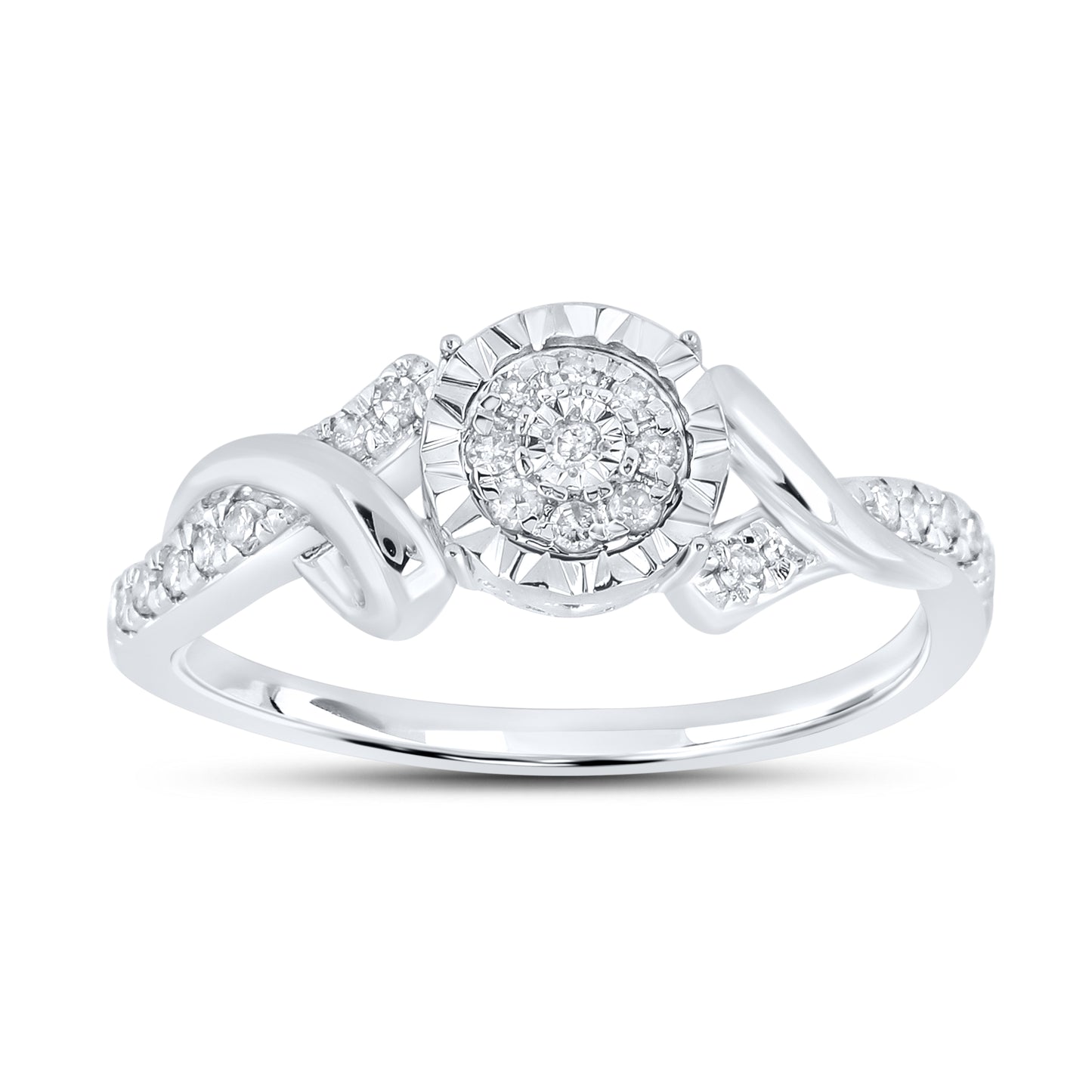 14kt White Gold 0.16 CTW Natural Diamond Promise Ring