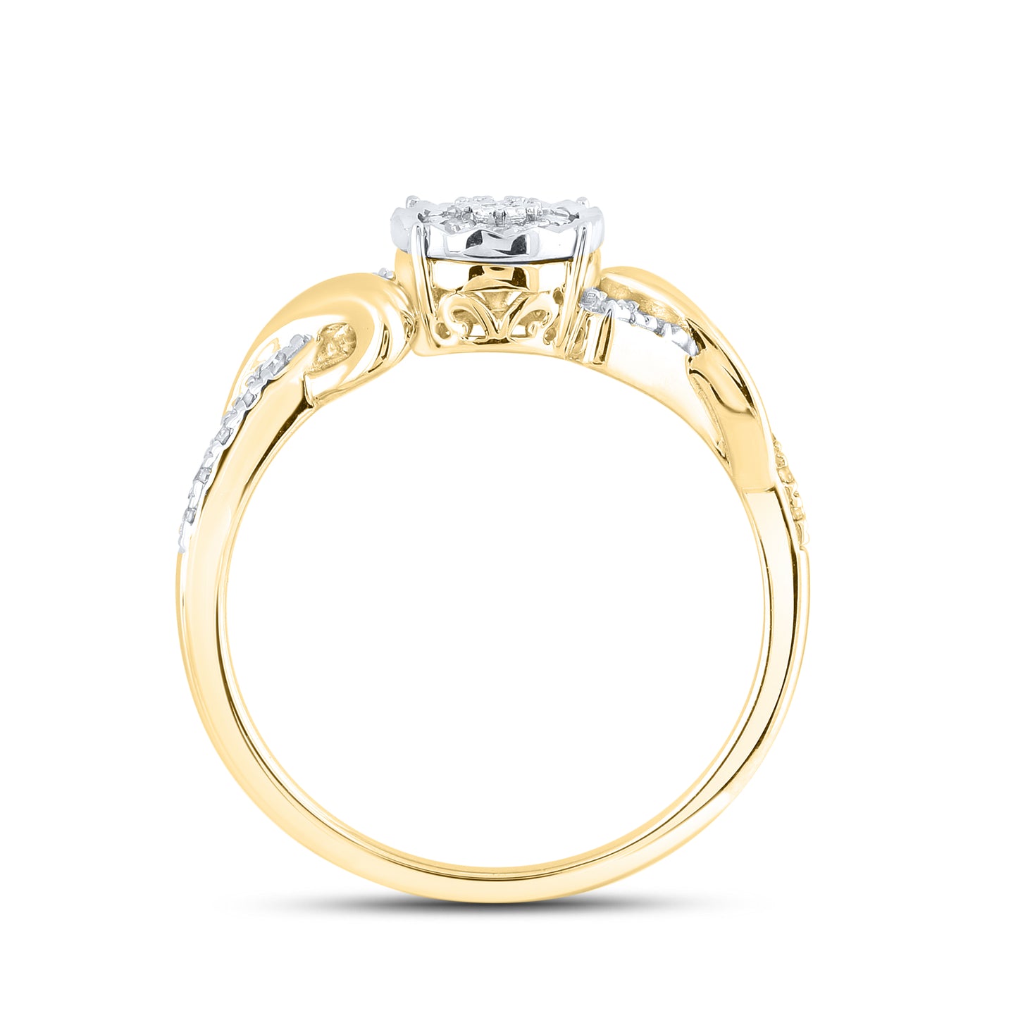 14kt Yellow Gold 0.16 CTW Natural Diamond Promise Ring