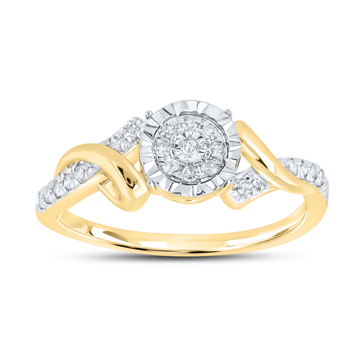 14kt Yellow Gold 0.16 CTW Natural Diamond Promise Ring