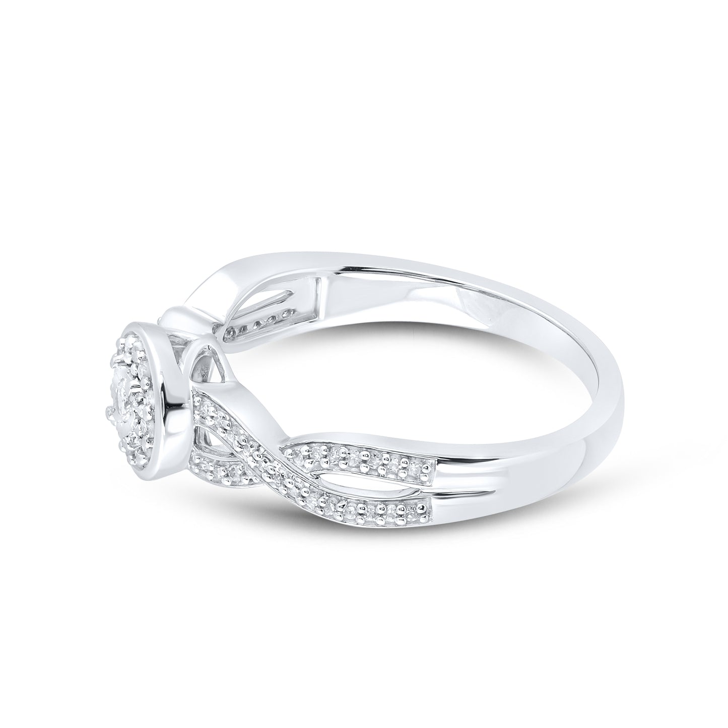 14kt White Gold 0.20 CTW Natural Diamond Promise Ring