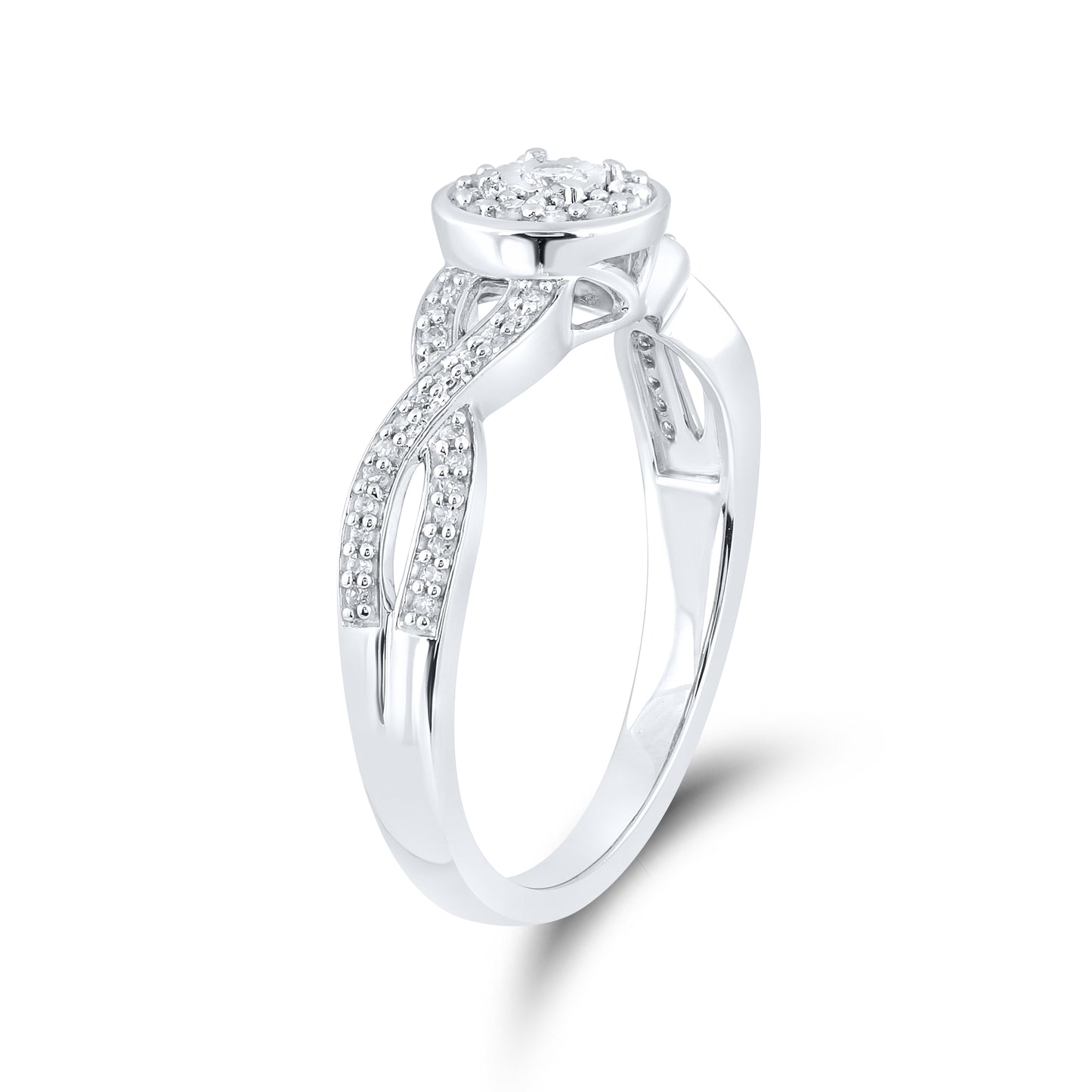 14kt White Gold 0.20 CTW Natural Diamond Promise Ring