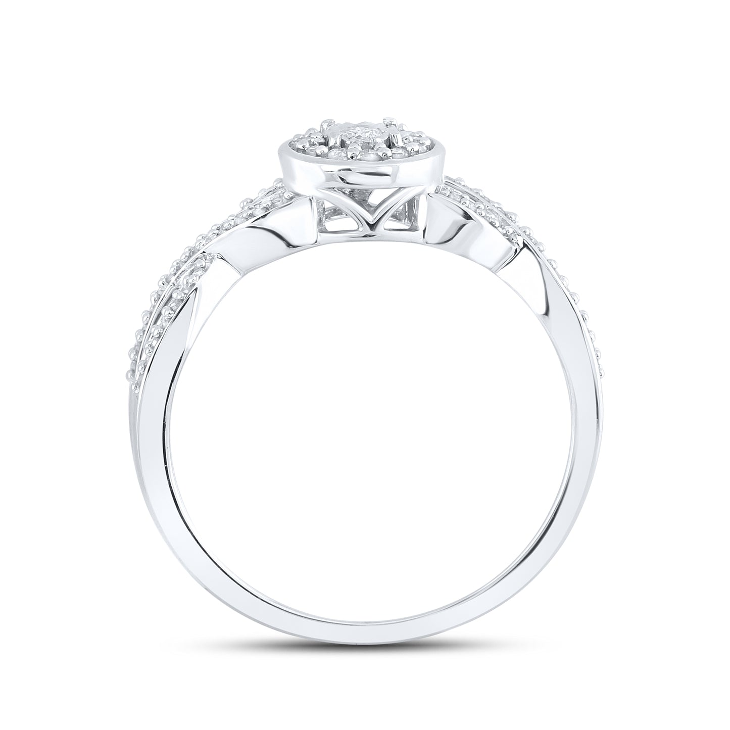 14kt White Gold 0.20 CTW Natural Diamond Promise Ring