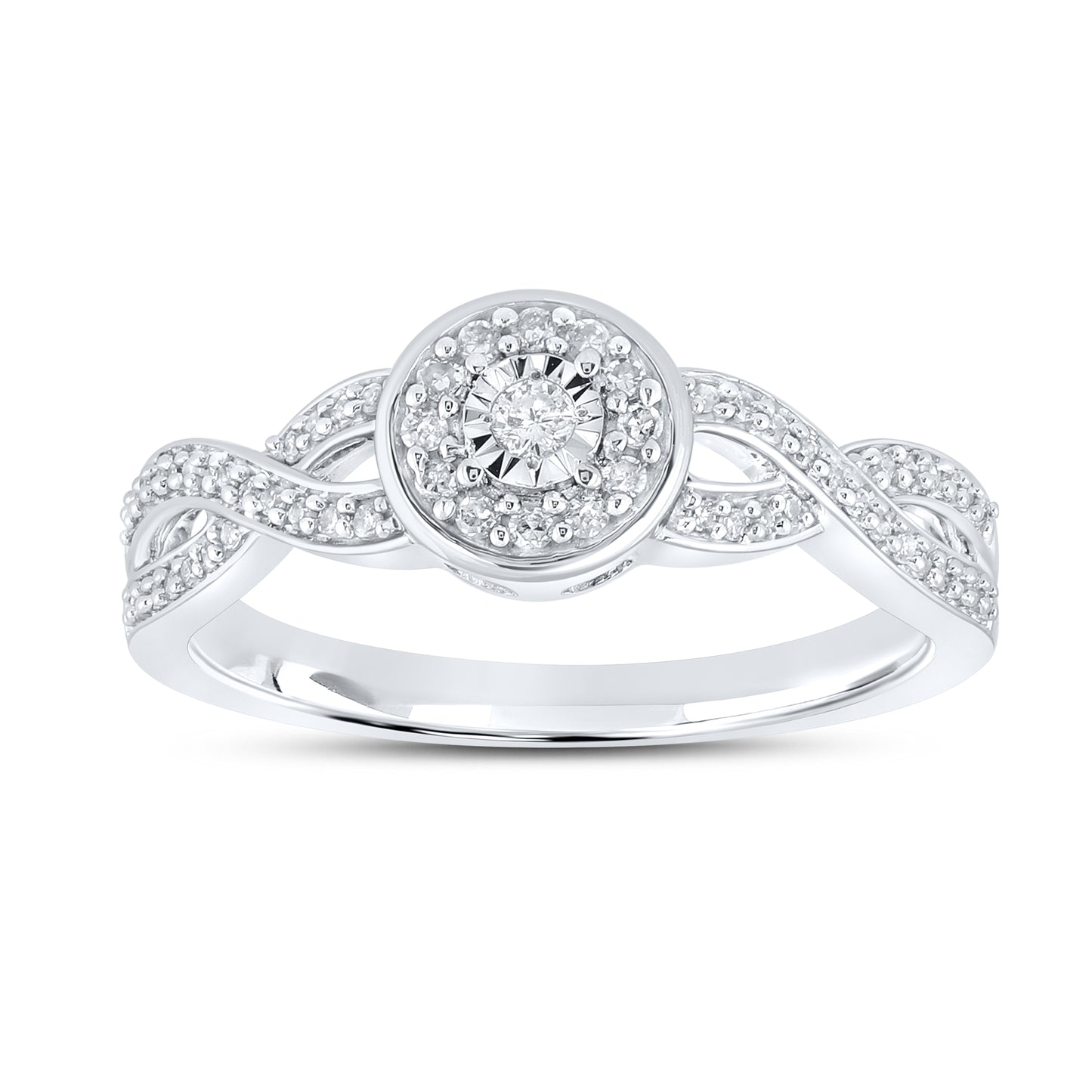 14kt White Gold 0.20 CTW Natural Diamond Promise Ring