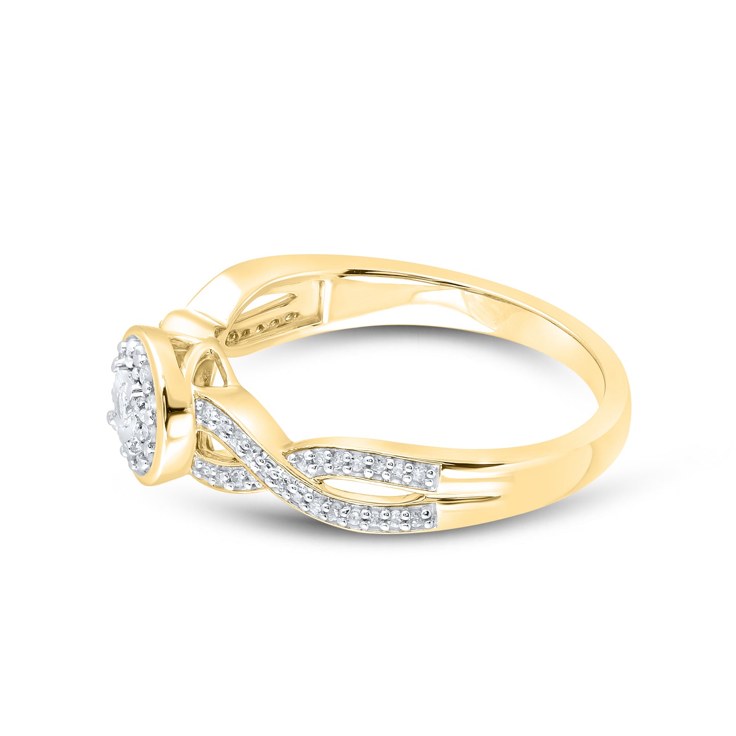 14kt Yellow Gold 0.20 CTW Natural Diamond Promise Ring