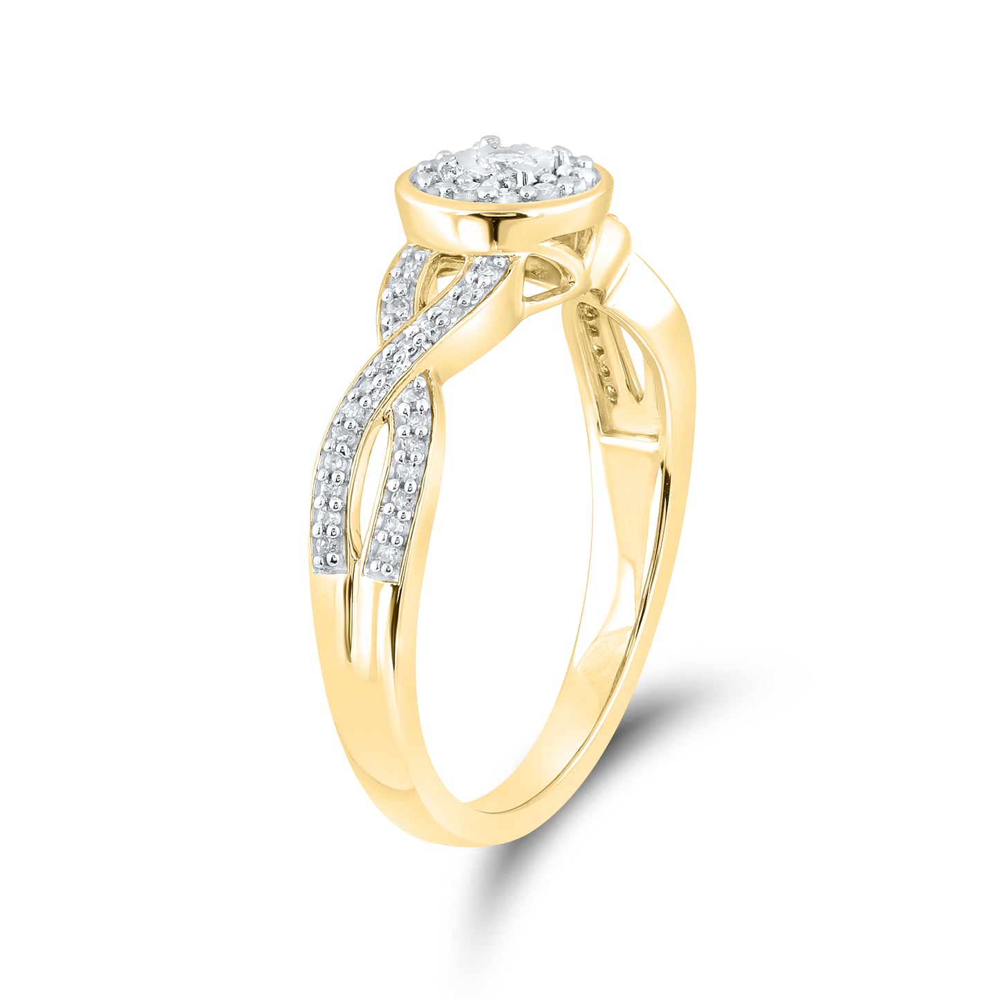 14kt Yellow Gold 0.20 CTW Natural Diamond Promise Ring