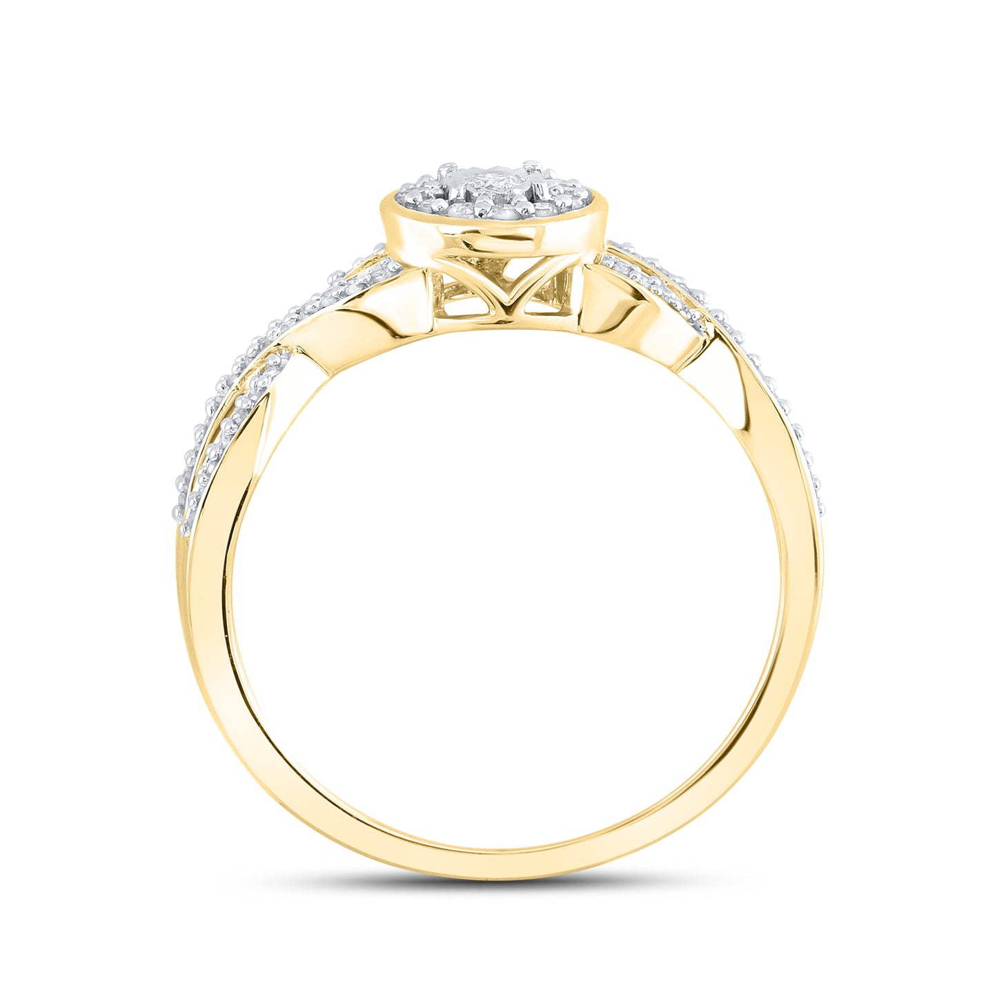 14kt Yellow Gold 0.20 CTW Natural Diamond Promise Ring