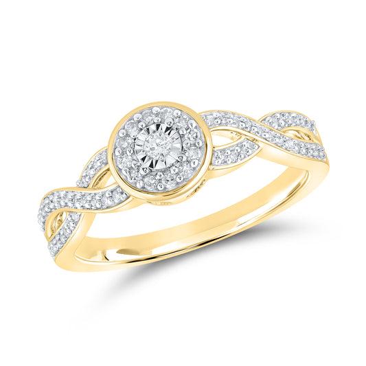 14kt Yellow Gold 0.20 CTW Natural Diamond Promise Ring