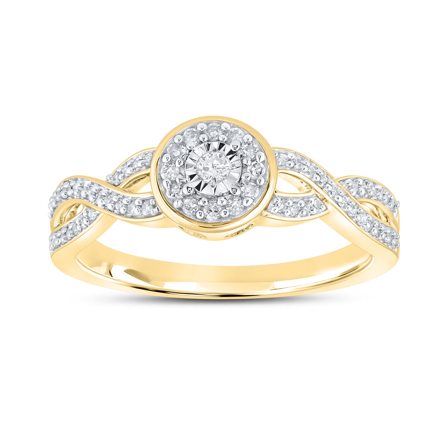 14kt Yellow Gold 0.20 CTW Natural Diamond Promise Ring