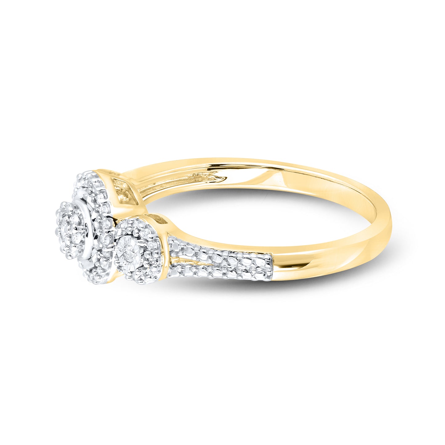 14kt Yellow Gold 0.20 CTW Natural Diamond Promise Ring