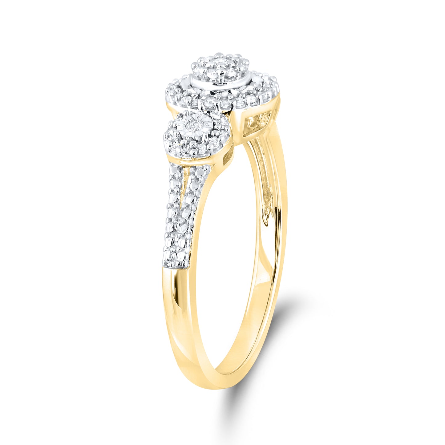 14kt Yellow Gold 0.20 CTW Natural Diamond Promise Ring