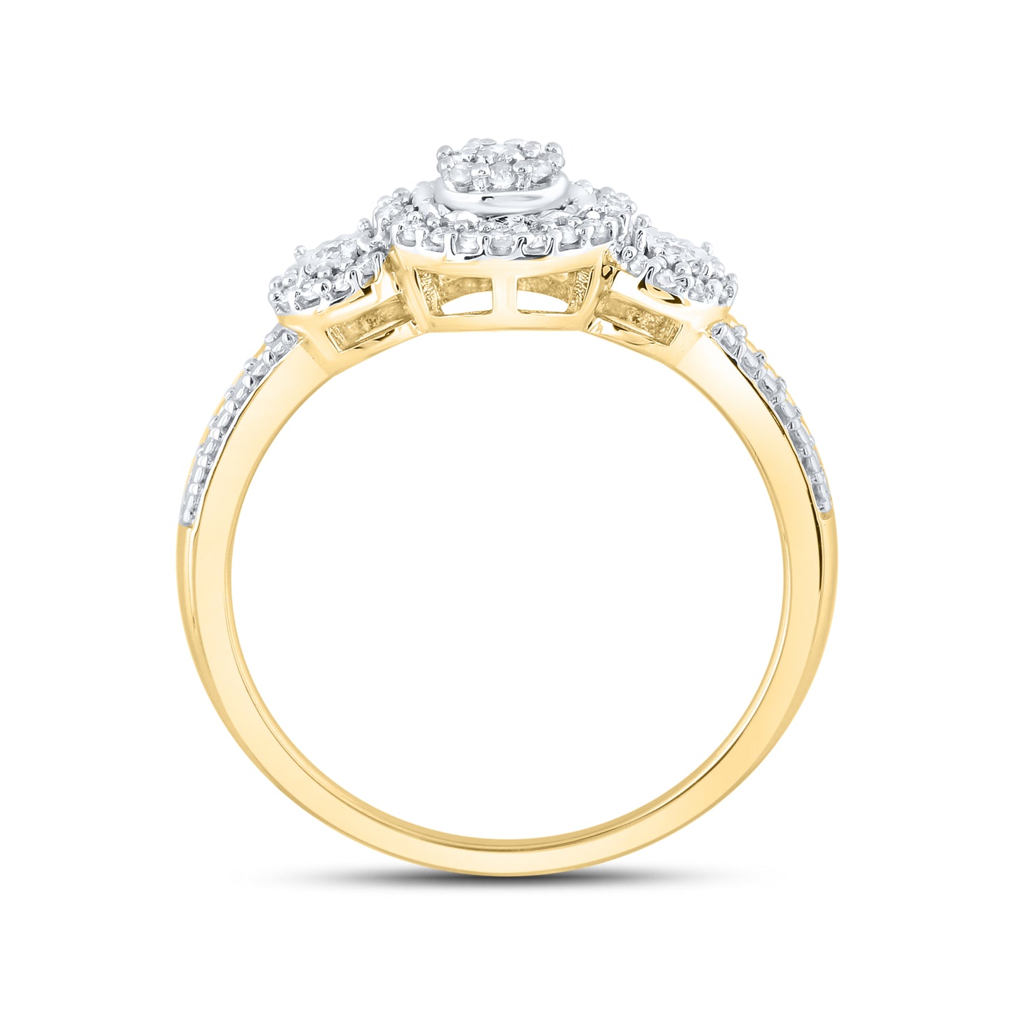 14kt Yellow Gold 0.20 CTW Natural Diamond Promise Ring