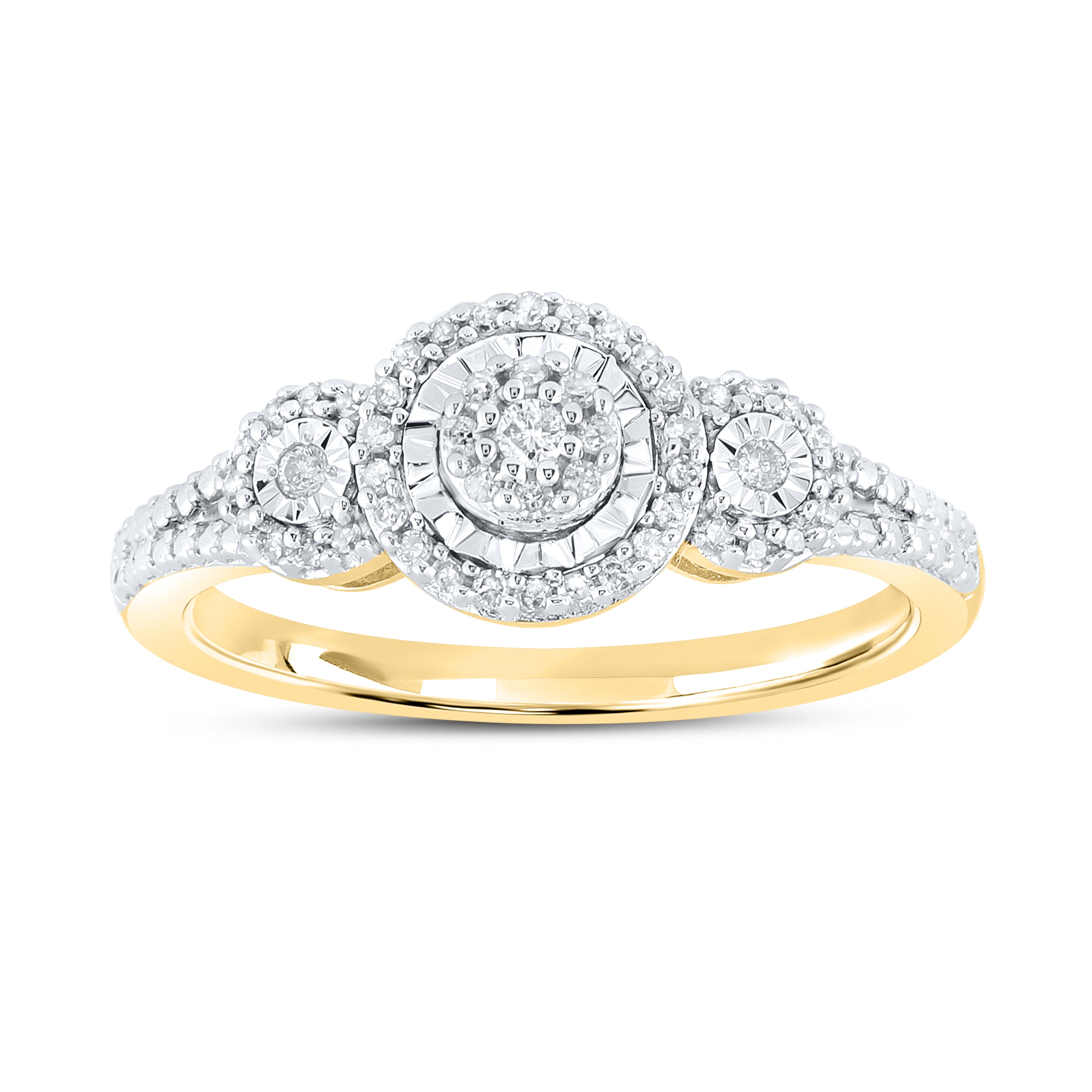 14kt Yellow Gold 0.20 CTW Natural Diamond Promise Ring