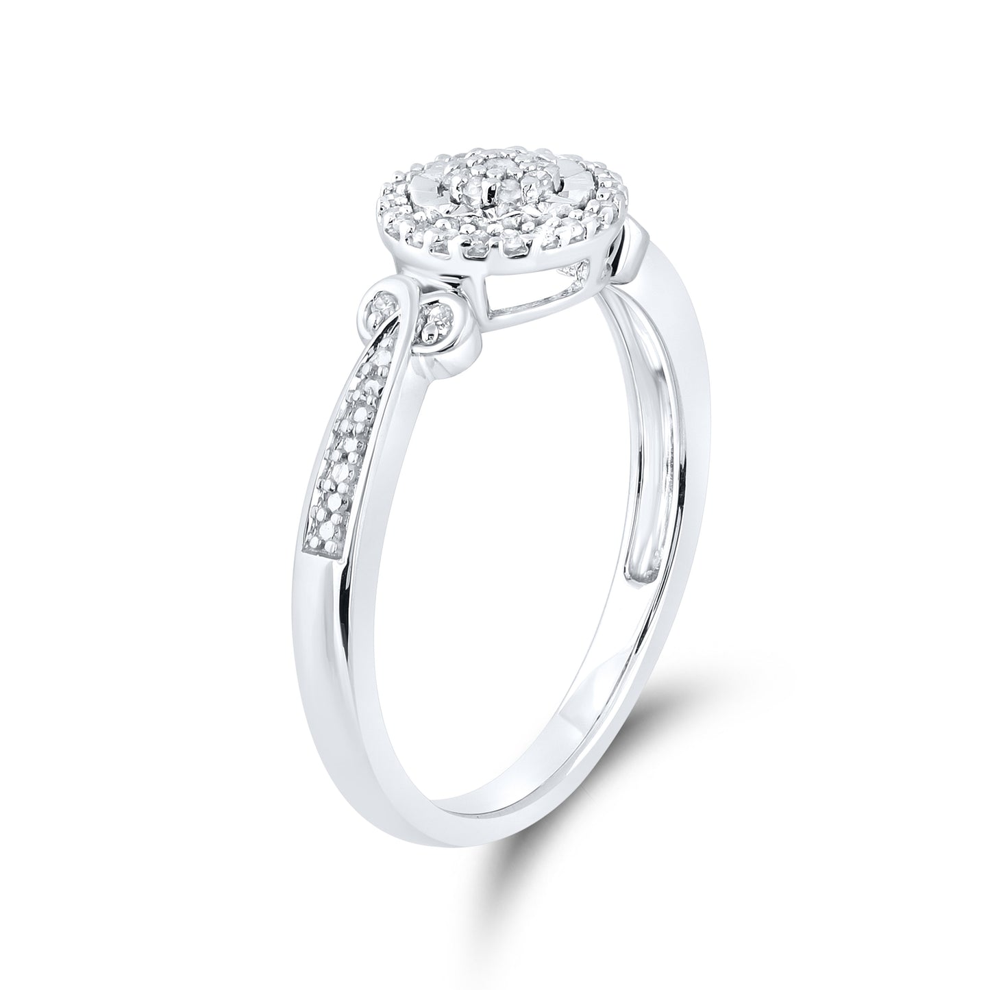 14K White Gold 0.12 ctw Diamond Promise Ring