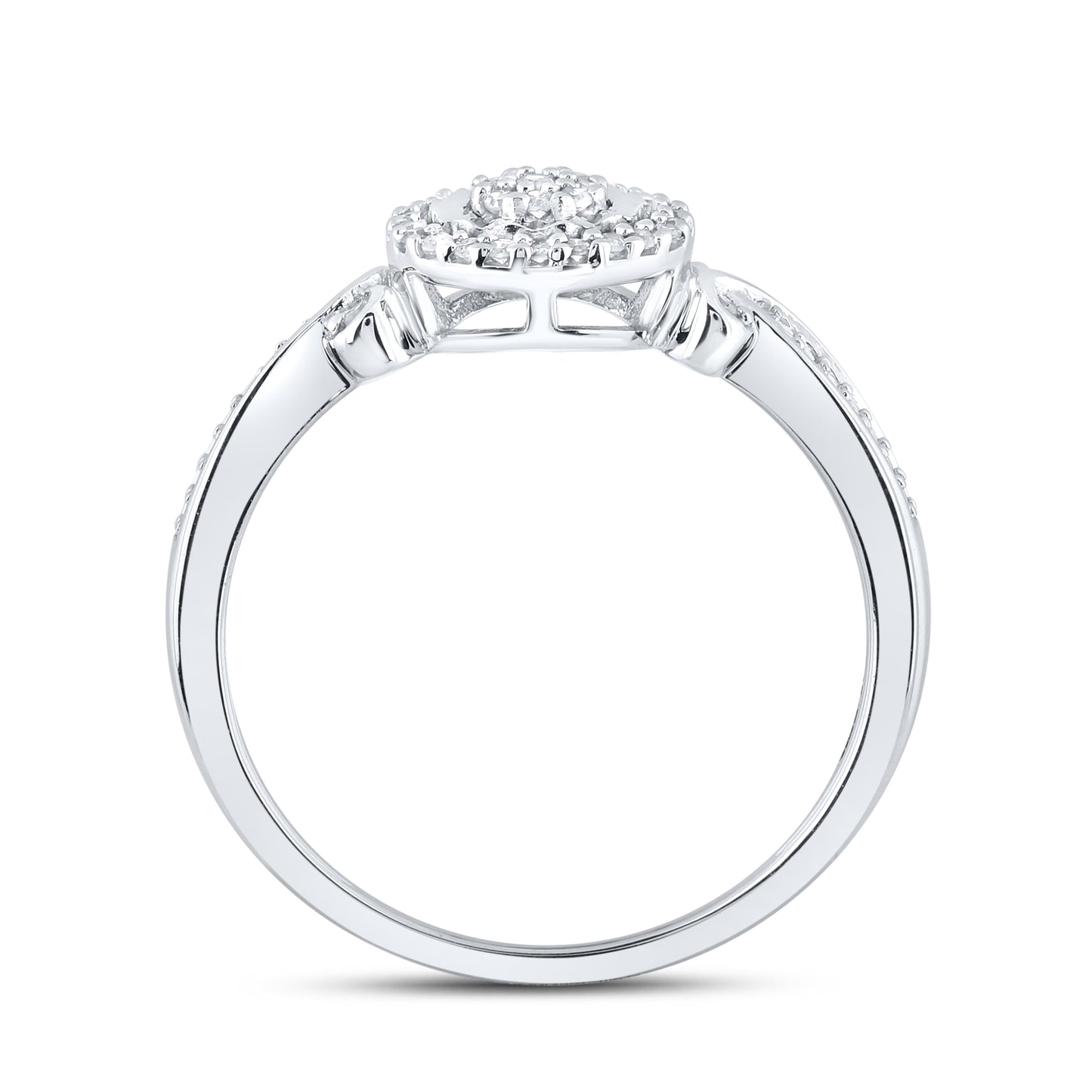 14K White Gold 0.12 ctw Diamond Promise Ring