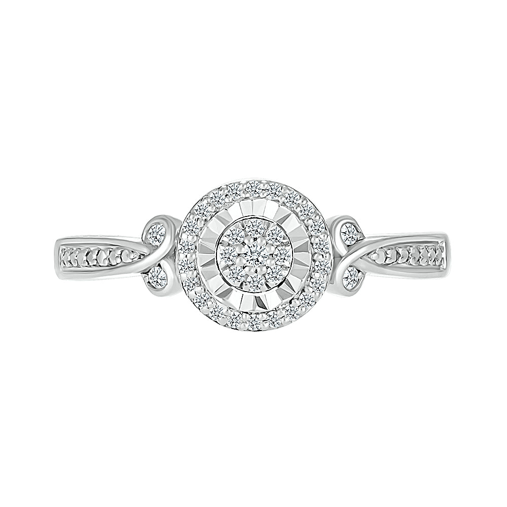 14K White Gold 0.12 ctw Diamond Promise Ring