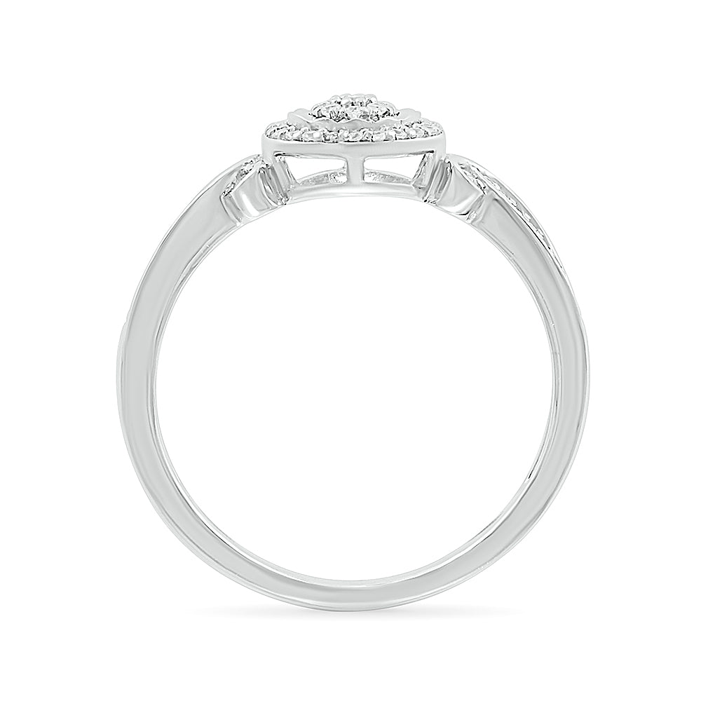 14K White Gold 0.12 ctw Diamond Promise Ring