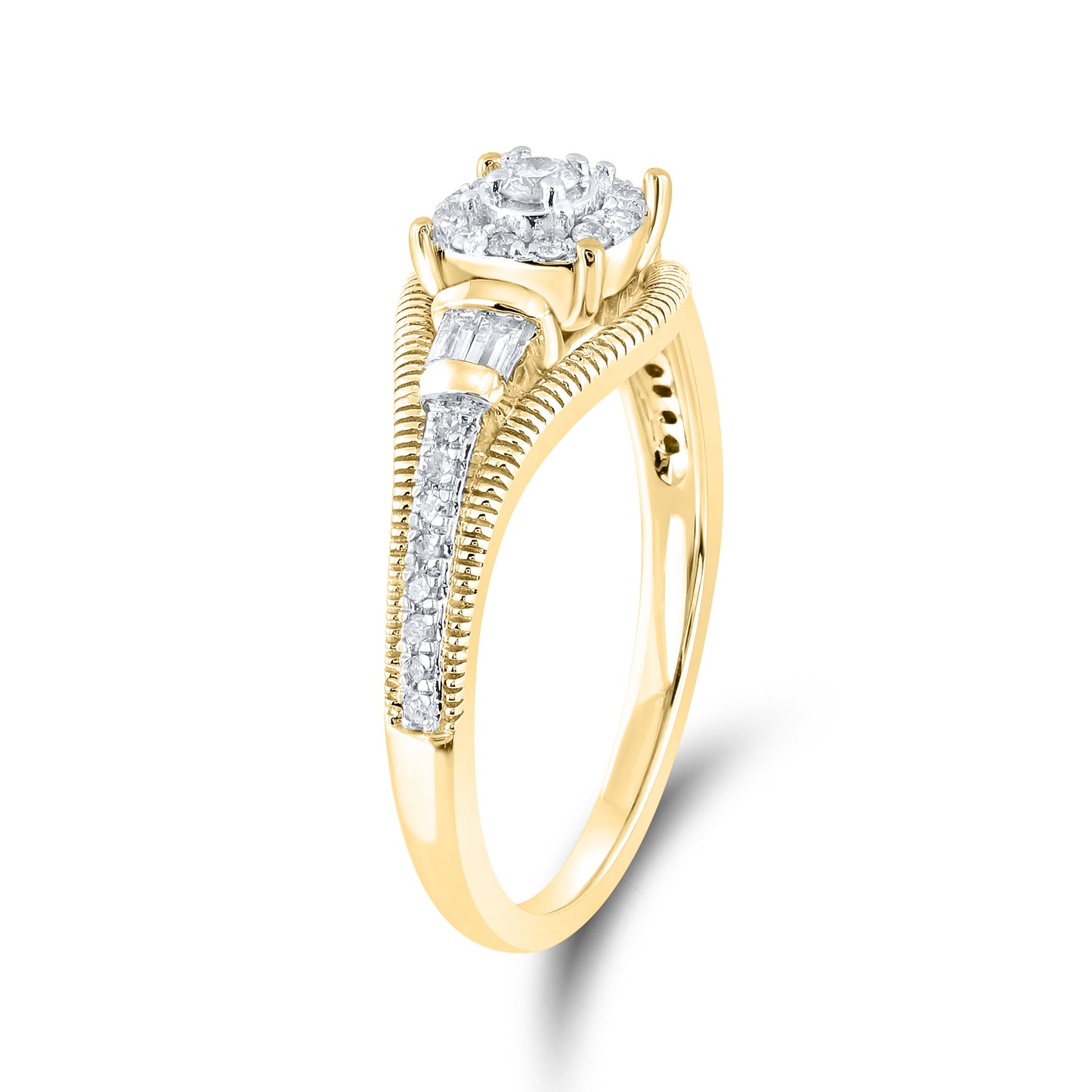 14kt Yellow Gold 0.25 CTW Natural Diamond Promise Ring