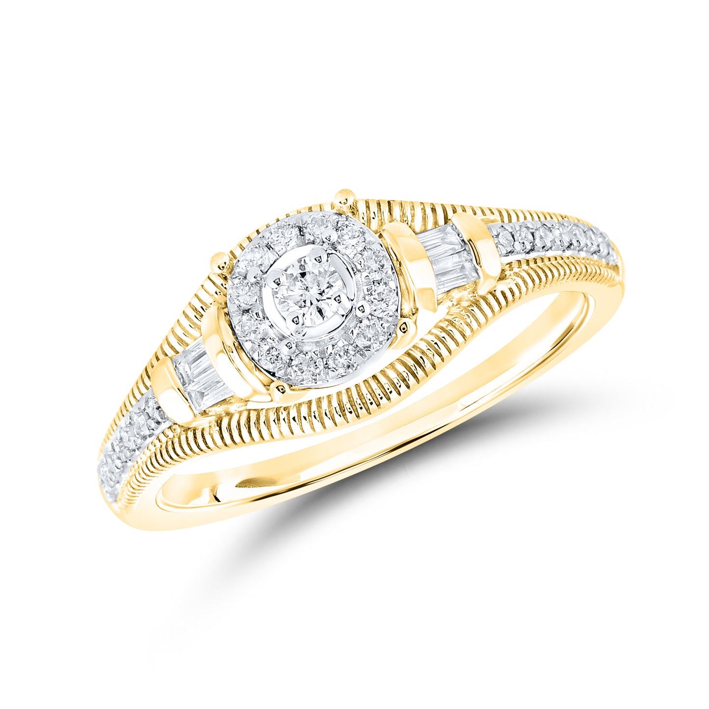 14kt Yellow Gold 0.25 CTW Natural Diamond Promise Ring