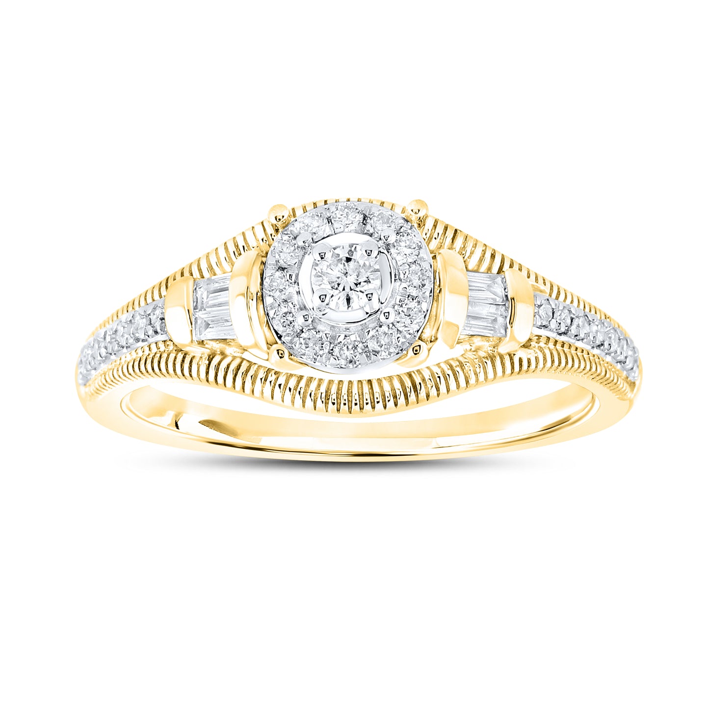 14kt Yellow Gold 0.25 CTW Natural Diamond Promise Ring