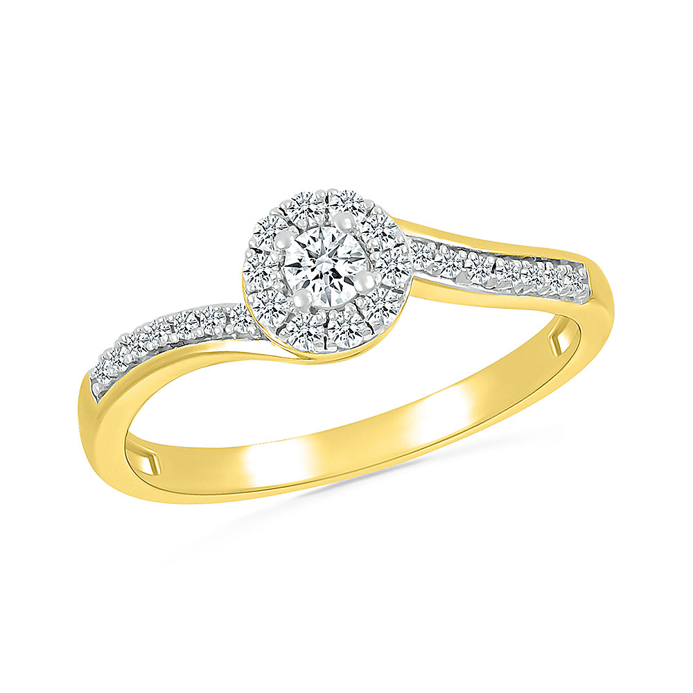 14K Yellow Gold 0.25 ctw Diamond Promise Ring