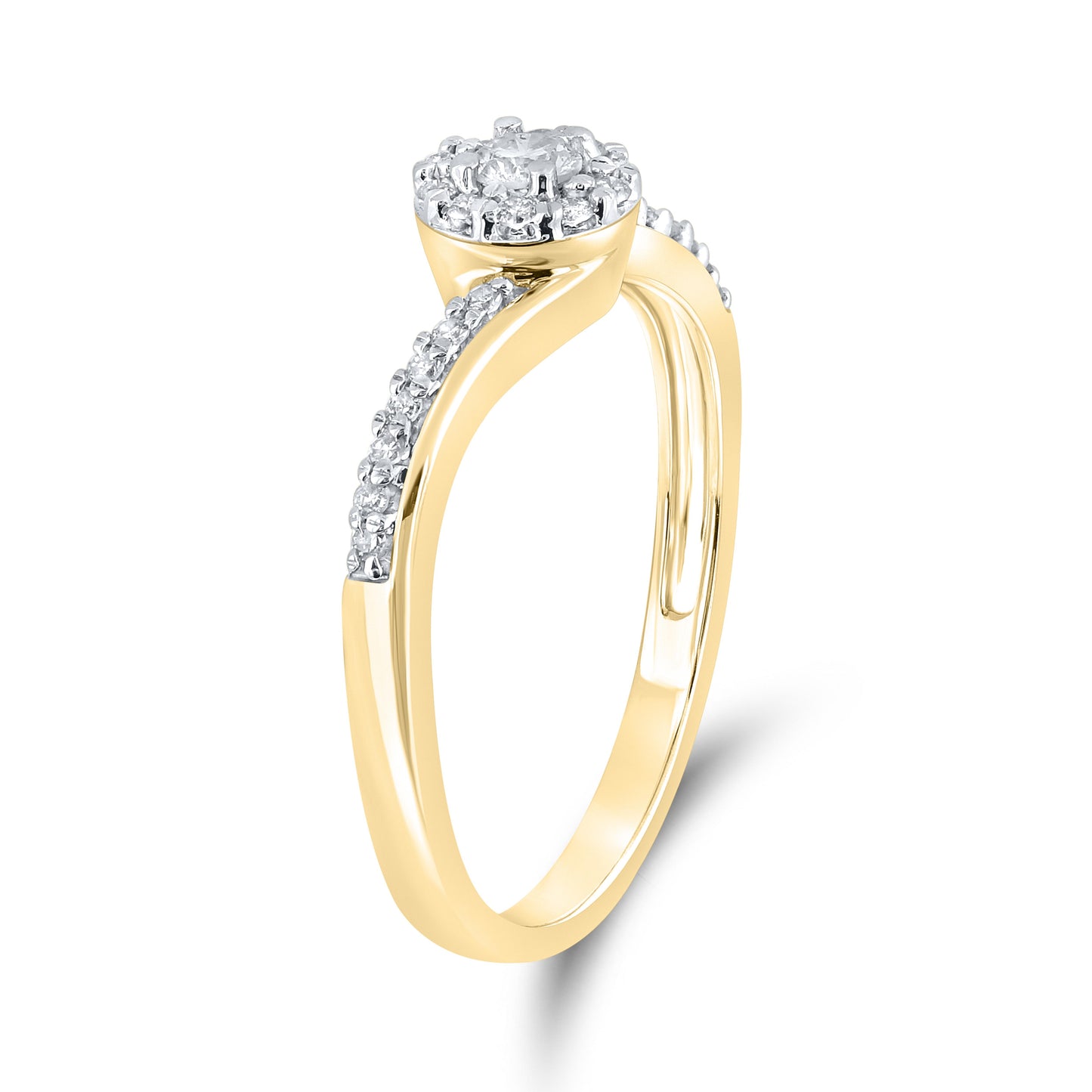 14K Yellow Gold 0.25 ctw Diamond Promise Ring