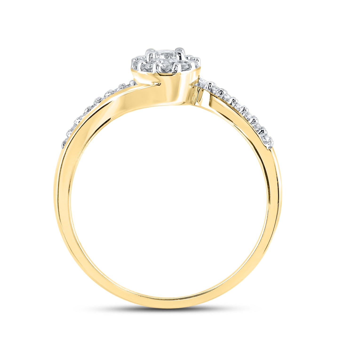 14K Yellow Gold 0.25 ctw Diamond Promise Ring