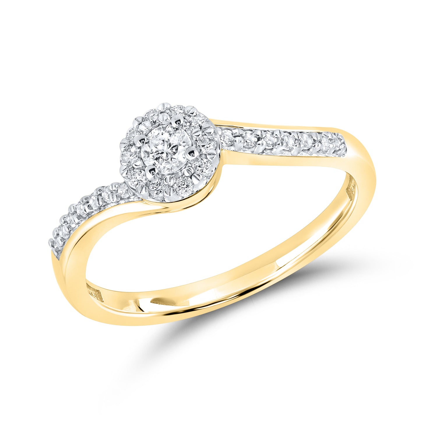 14K Yellow Gold 0.25 ctw Diamond Promise Ring