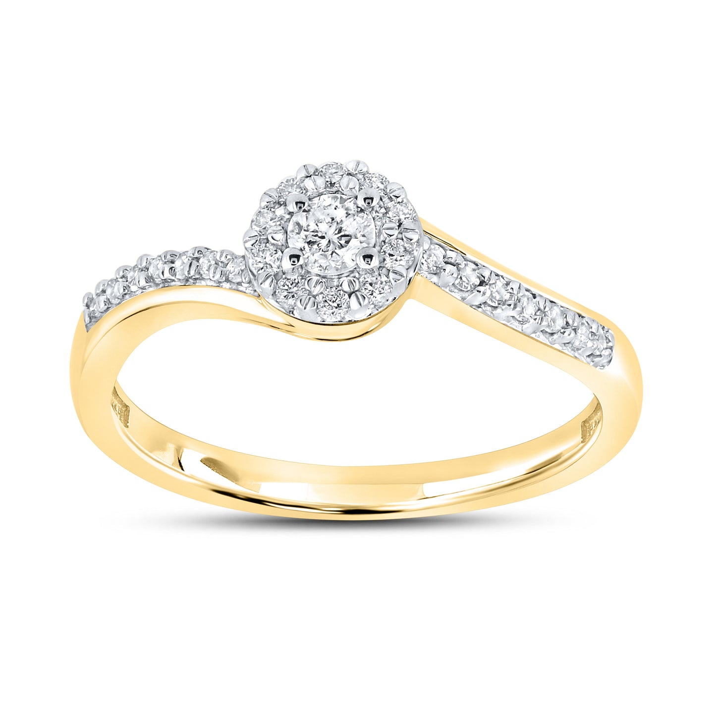 14K Yellow Gold 0.25 ctw Diamond Promise Ring